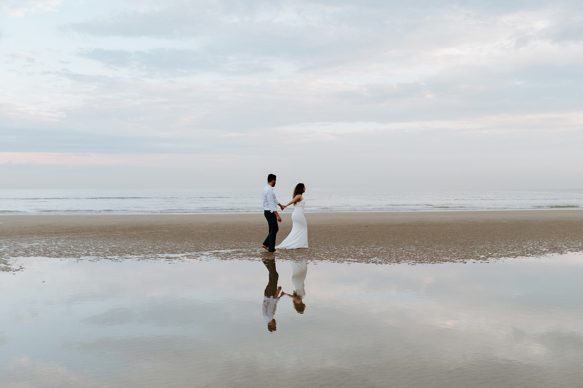 Demiana and Goergeuos - Camber Sands Golden Hour Beach Shoot - Laura Williams Photography-22.jpg