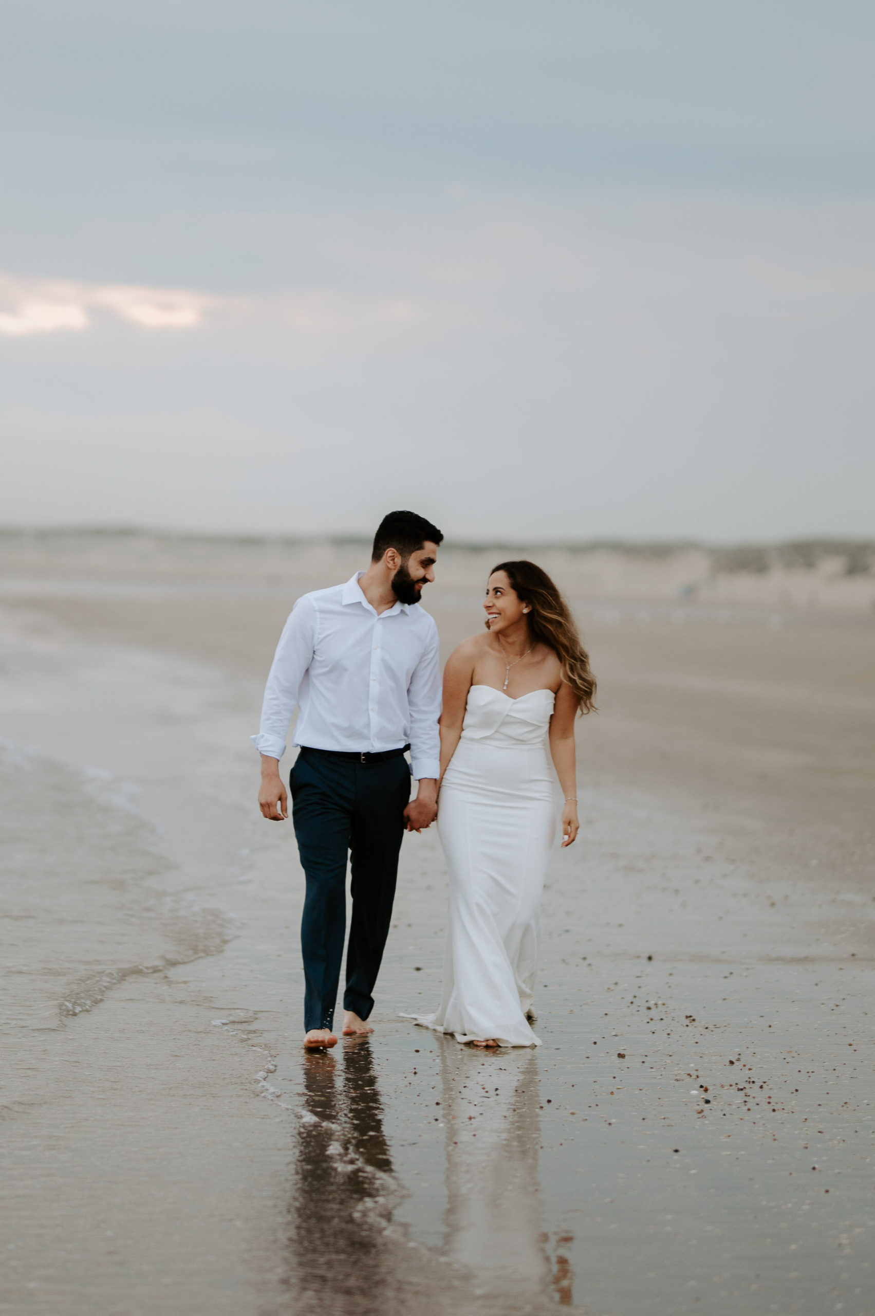 Demiana and Goergeuos - Camber Sands Golden Hour Beach Shoot - Laura Williams Photography-35.jpg