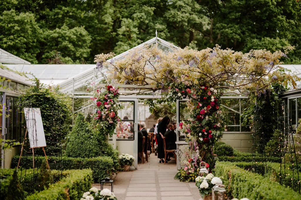 West Green house gardens wedding reception