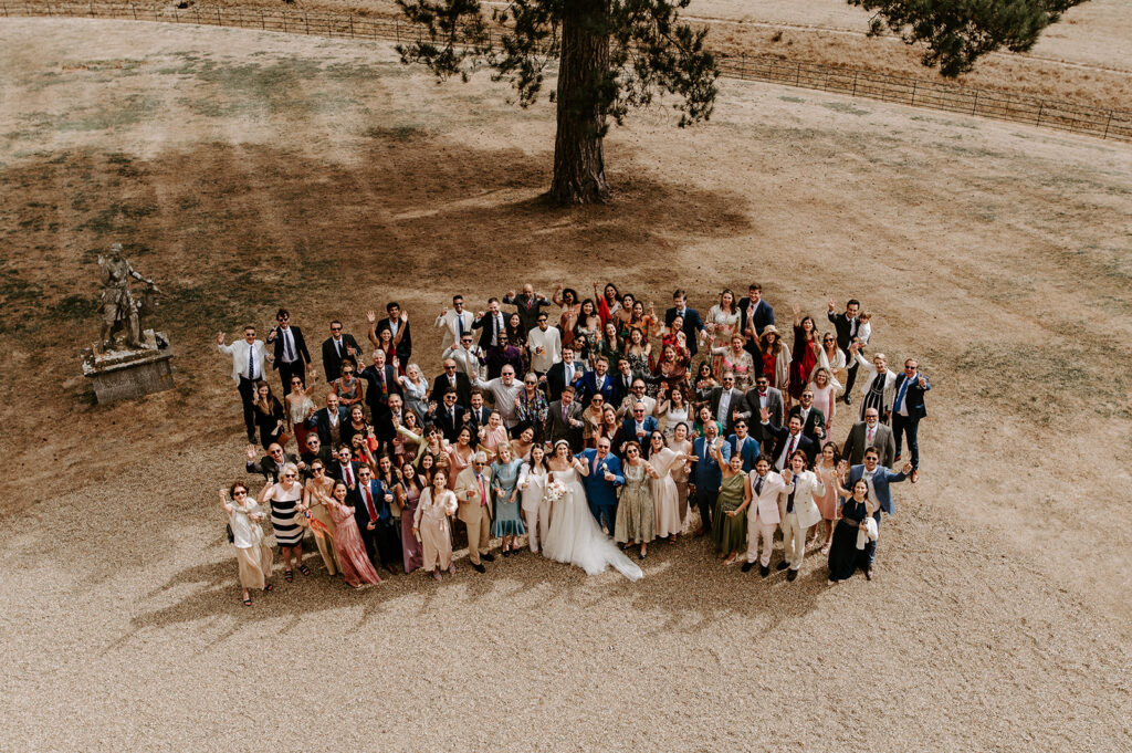 whole group photo at wedding