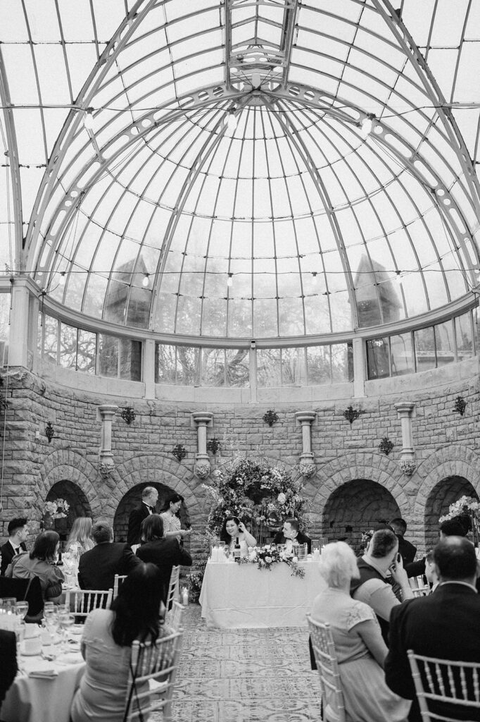 wedding speeches in orangery at tortworth court