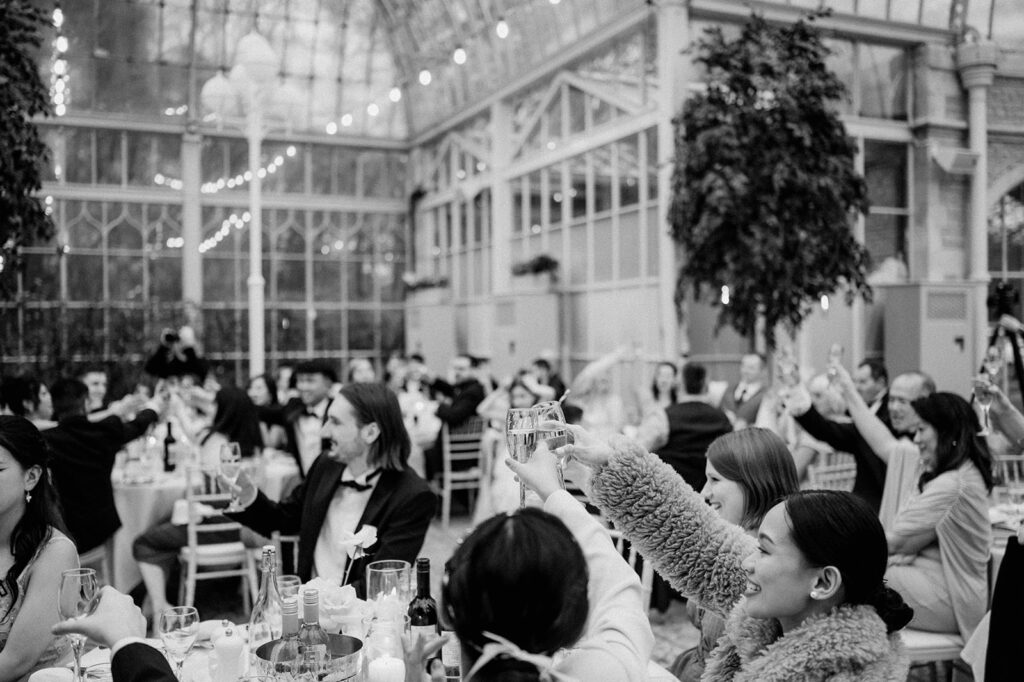 toast during the wedding speeches at tortworth court